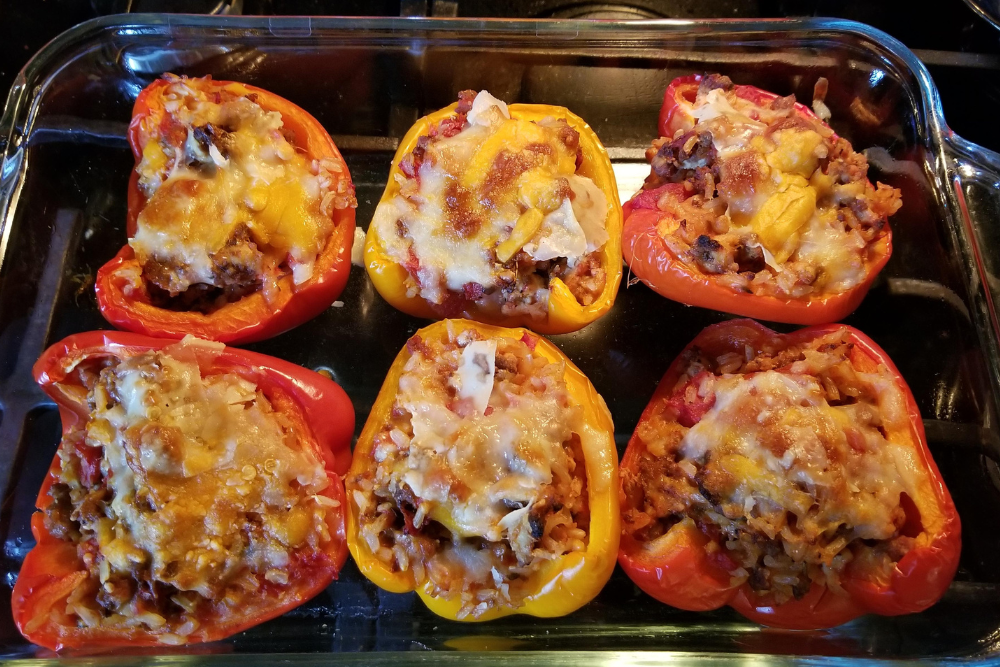 Ground Turkey Stuffed Peppers