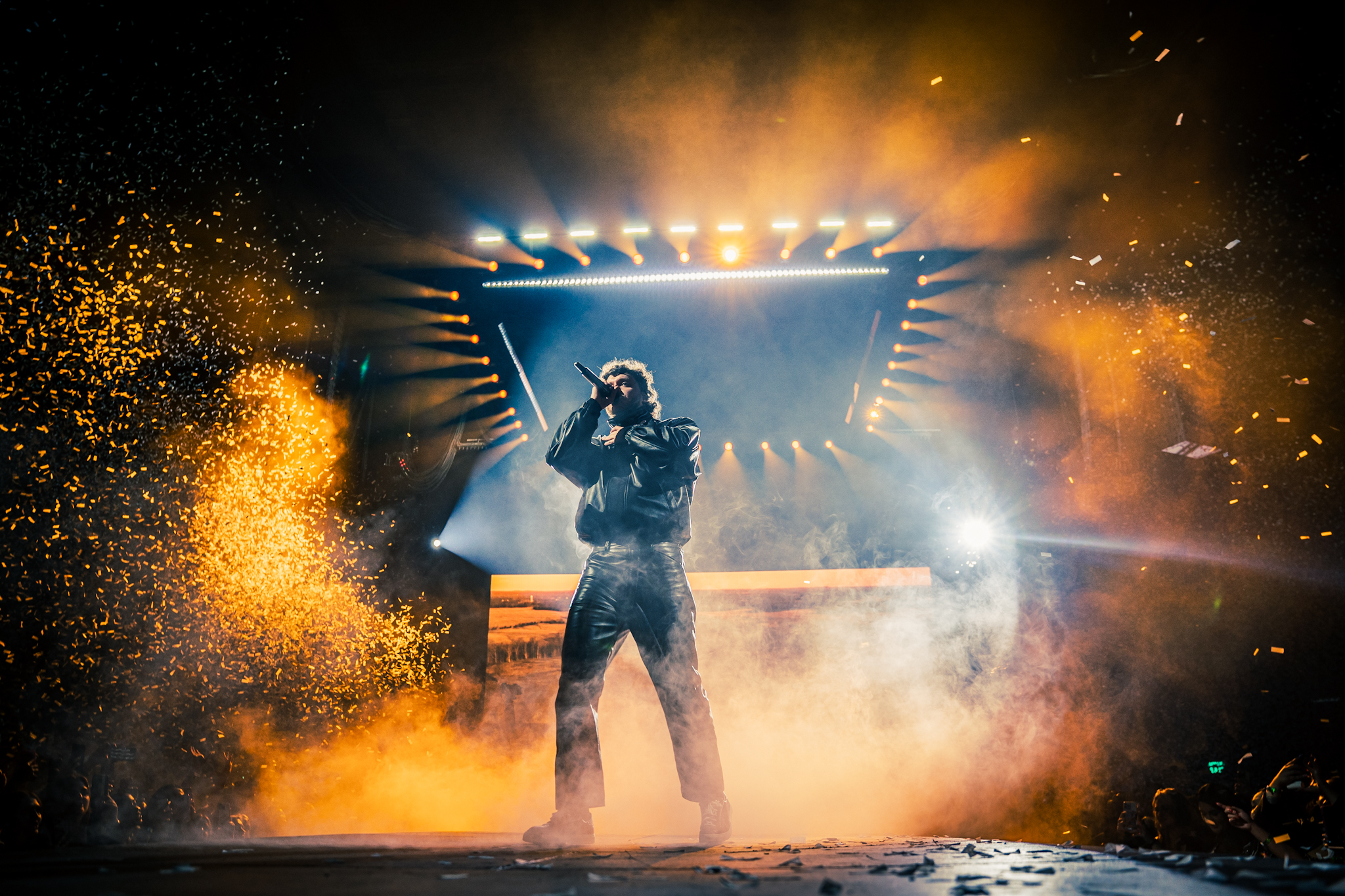 Jack Harlow performing at a concert venue