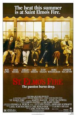 Poster art associated with St. Elmo's Fire and its soundtrack