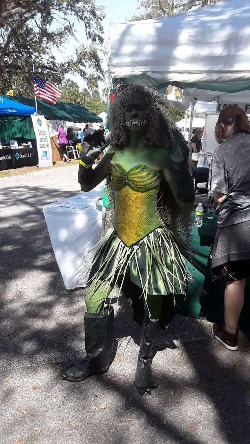 The swamp monster contest is the festival at its most gloriously unserious